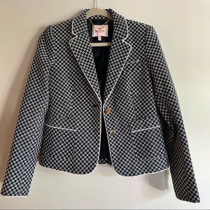 Juicy Couture Navy and White Tweed Blazer
